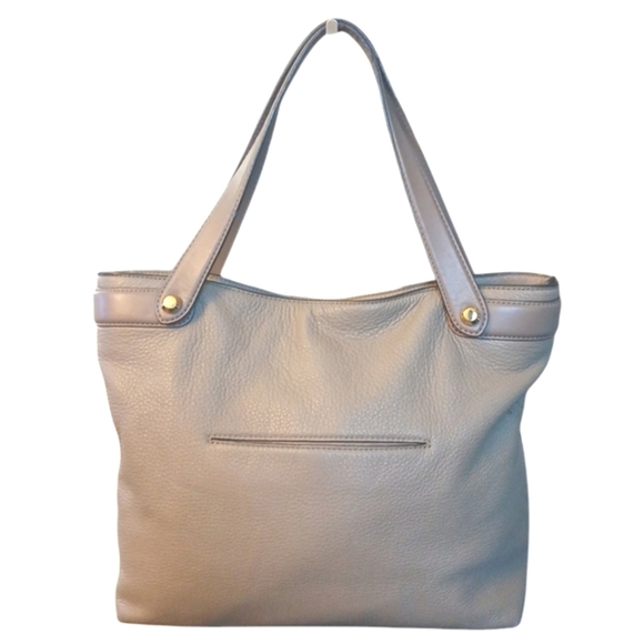 Michael Kors Shoulder Bag Taupe Pebbled Leather Purse - Picture 3 of 12